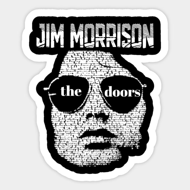 Jim Morrison vintage Sticker by OB BROTHERS